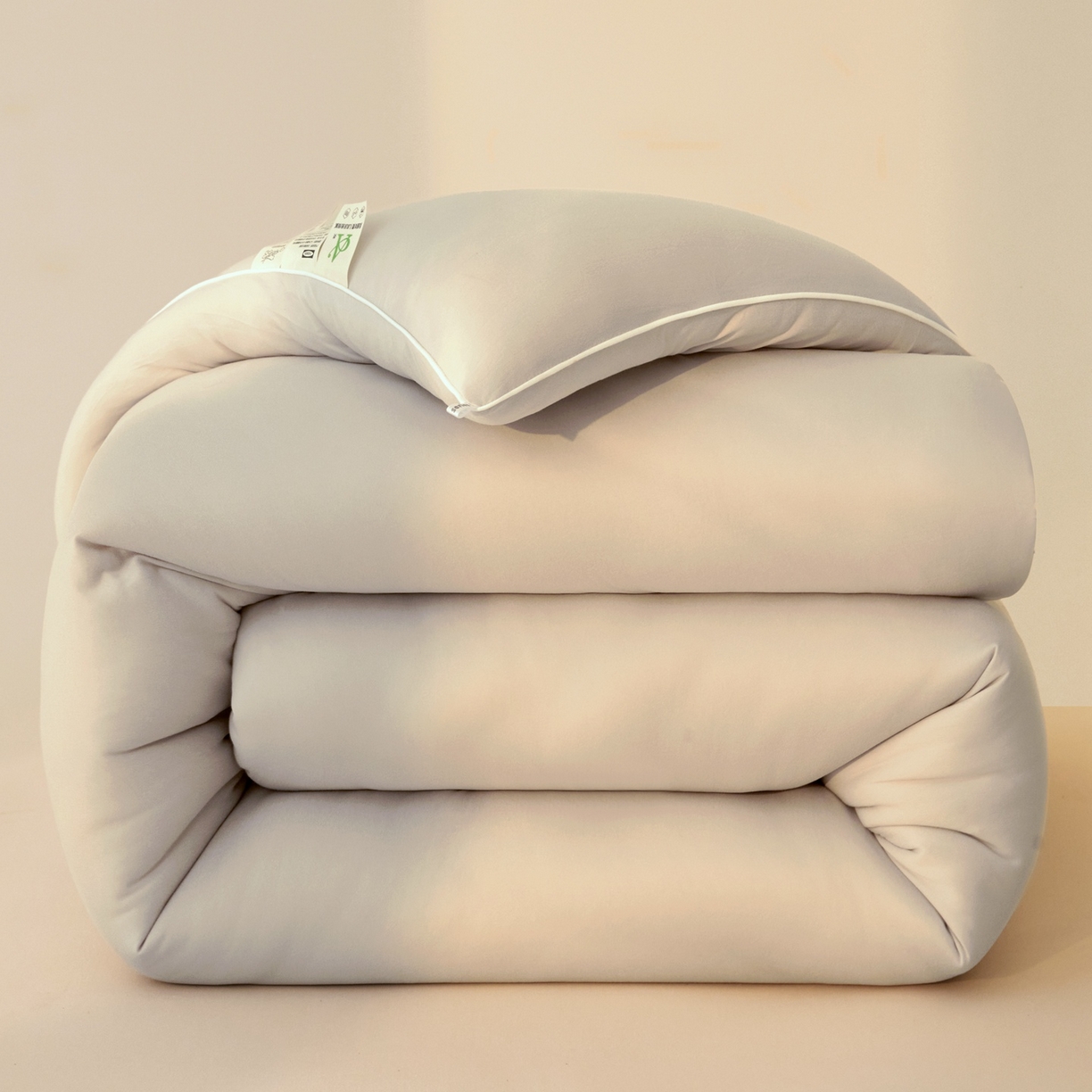 91家纺网 家纺一手货源 找家纺 织雅漫 2026新款针织棉大豆被冬被加厚春秋被被子被芯 青空灰