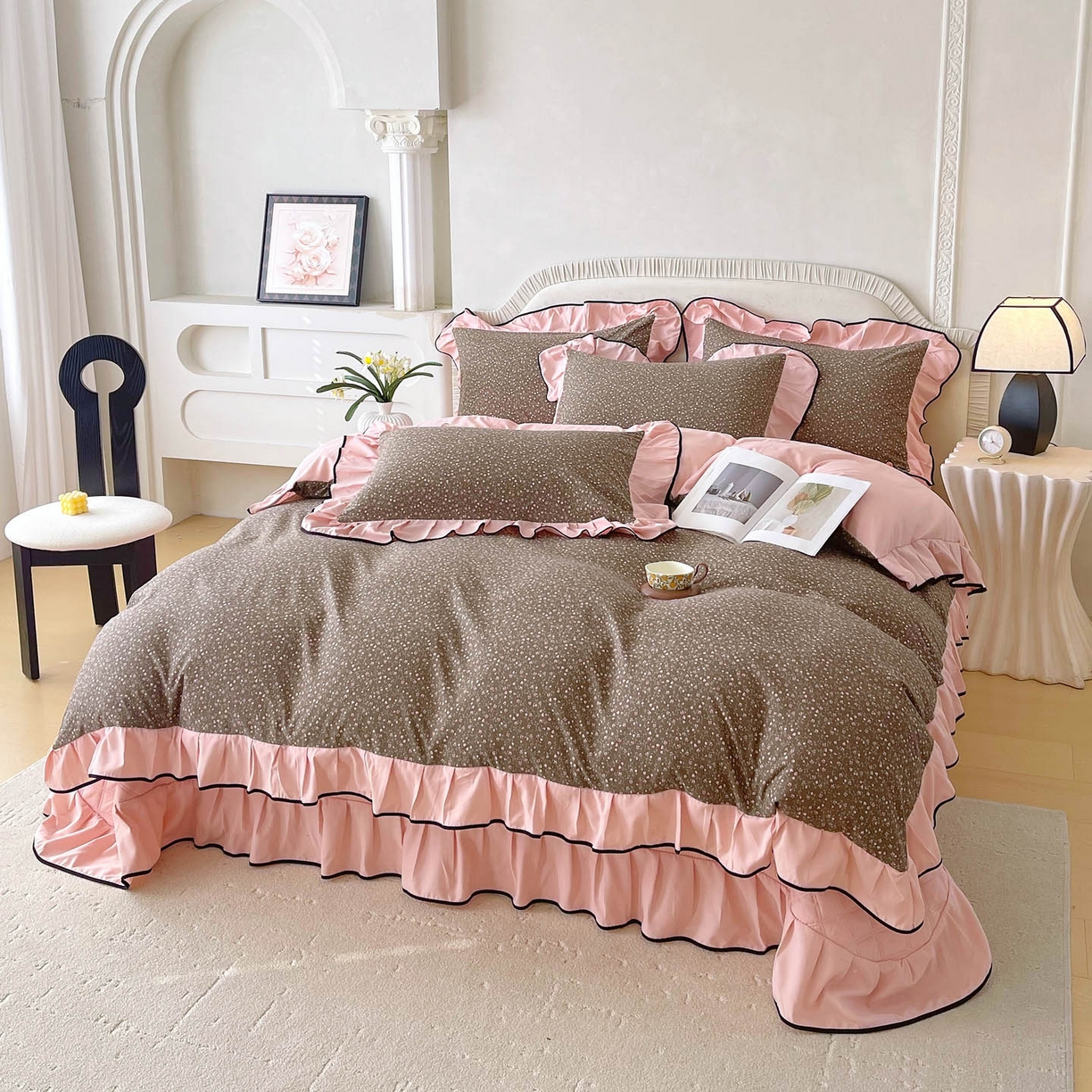 91家纺网 家纺一手货源 找家纺 （总）慕希家纺 2026新款花边床盖四件套