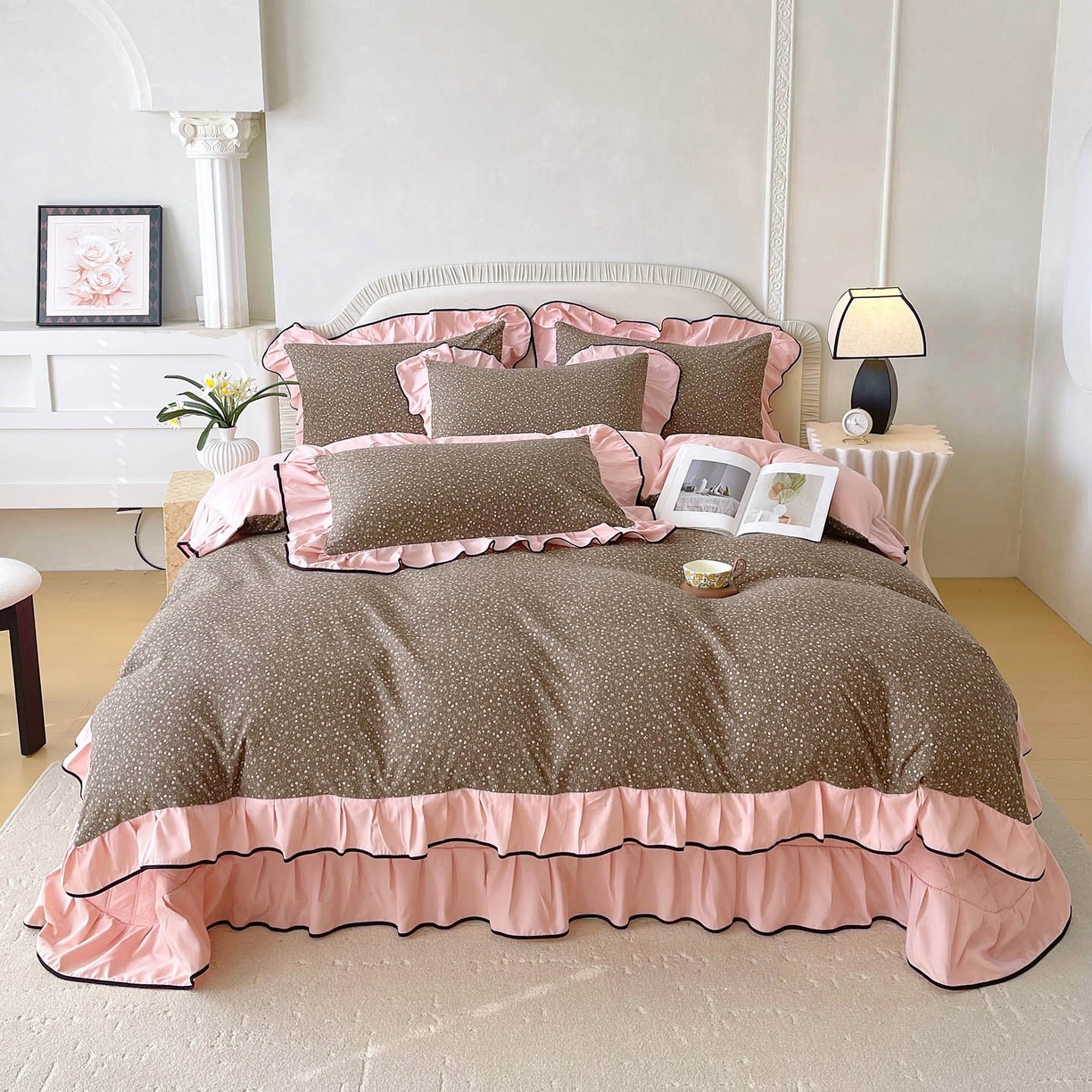 91家纺网 家纺一手货源 找家纺 （总）慕希家纺 2026新款花边床盖四件套