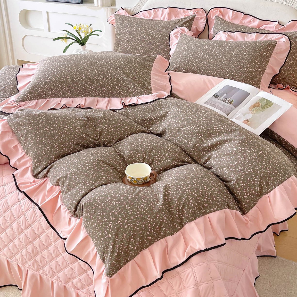 91家纺网 家纺一手货源 找家纺 （总）慕希家纺 2026新款花边床盖四件套