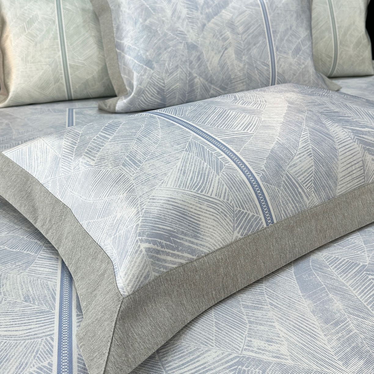 91家纺网 家纺一手货源 找家纺 JUICY 橘滋家纺 2026年夏日新款高端简约意式轻奢数码冰丝席凉席 床笠款-翡翠拓片-蓝