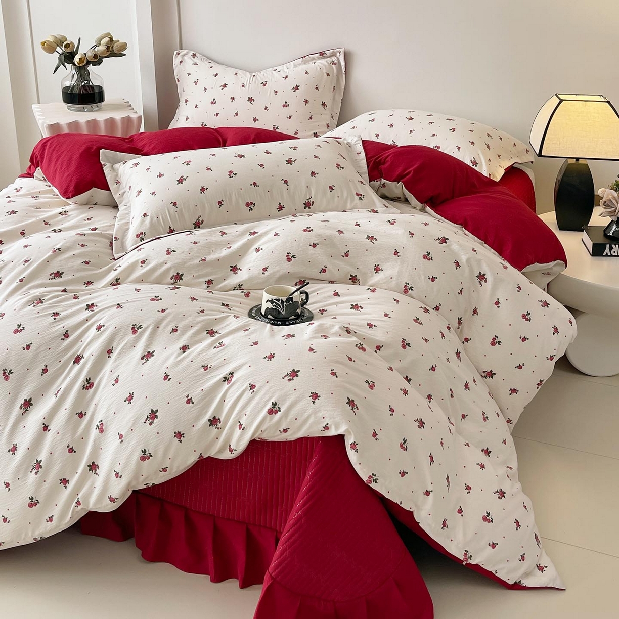 91家纺网 家纺一手货源 找家纺 （总）慕希家纺 2026新款皱皱水洗棉床盖款四件套