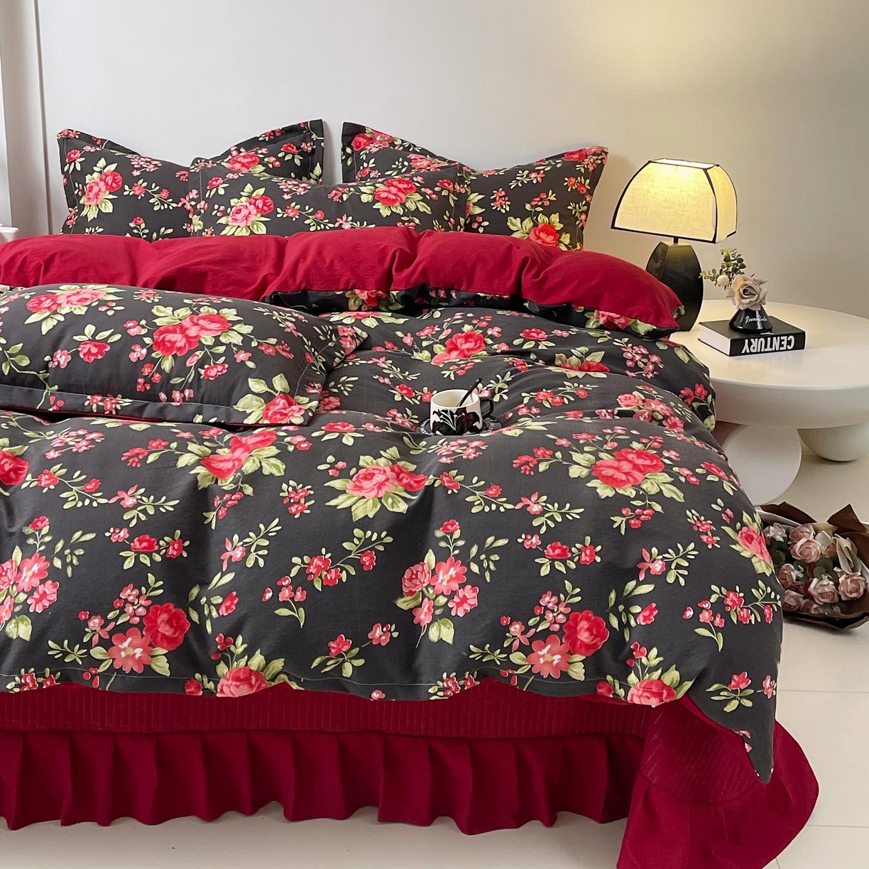 91家纺网 家纺一手货源 找家纺 慕希家纺 2026新款皱皱水洗棉床盖款四件套 海德花园