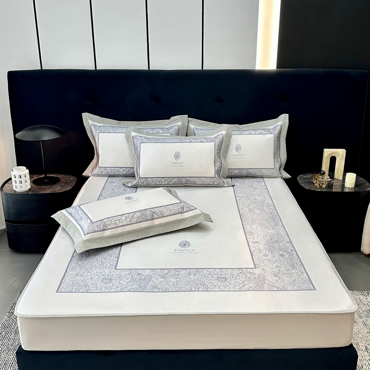 JUICY 橘滋家纺 2026年夏日新款高端简约意式轻奢数码冰丝席凉席 床笠款-莫奈花园