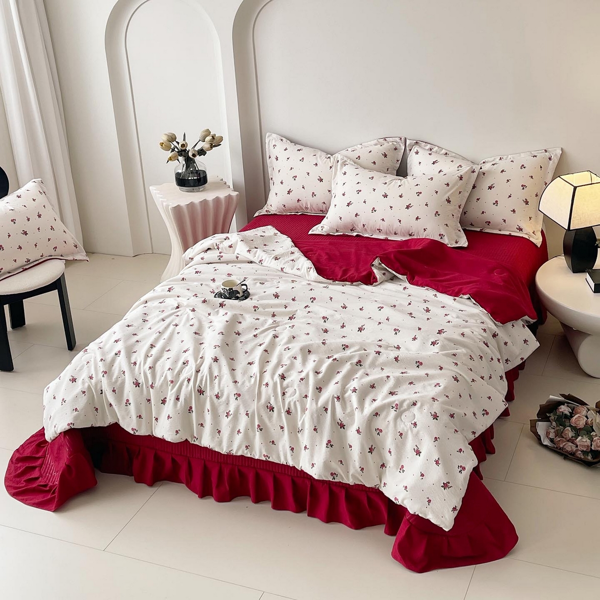 91家纺网 家纺一手货源 找家纺 （总）慕希家纺 2026新款皱皱水洗棉床盖夏被夏凉被空调被四件套