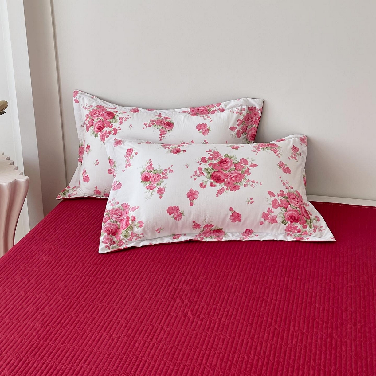 91家纺网 家纺一手货源 找家纺 慕希家纺 2026新款皱皱水洗棉床盖夏被夏凉被空调被四件套 安妮