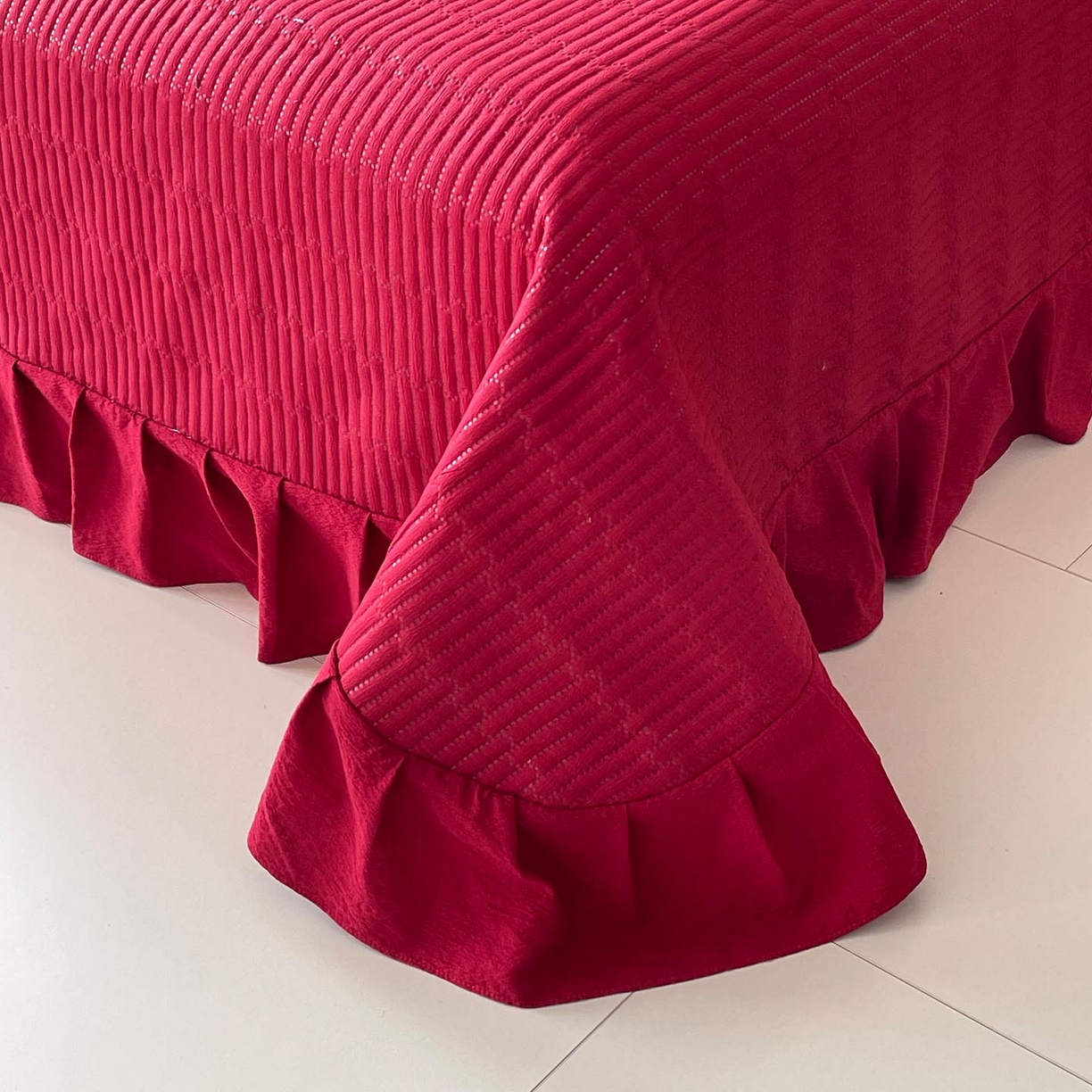 91家纺网 家纺一手货源 找家纺 慕希家纺 2026新款皱皱水洗棉床盖夏被夏凉被空调被四件套 安妮