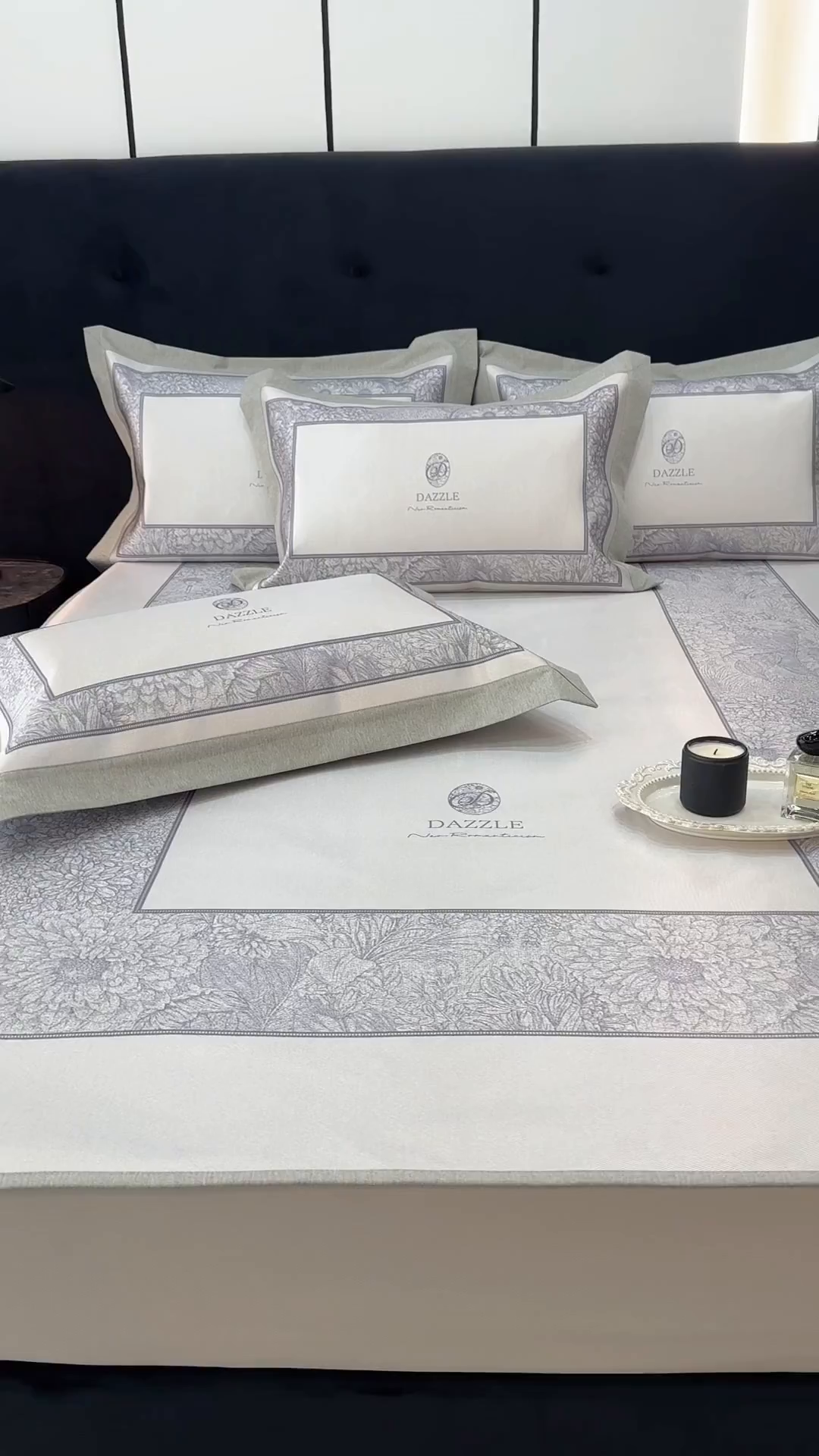 91家纺网 家纺一手货源 找家纺 JUICY 橘滋家纺 2026年夏日新款高端简约意式轻奢数码冰丝席凉席 床笠款-莫奈花园