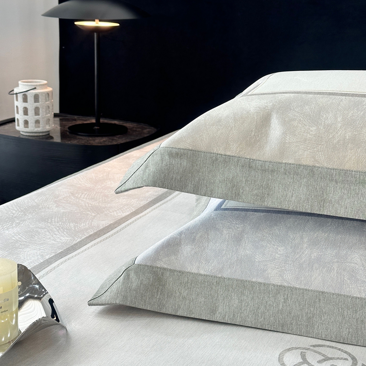 91家纺网 家纺一手货源 找家纺 JUICY 橘滋家纺 2026年夏日新款高端简约意式轻奢数码冰丝席凉席 床笠款-时间拓印-浅驼