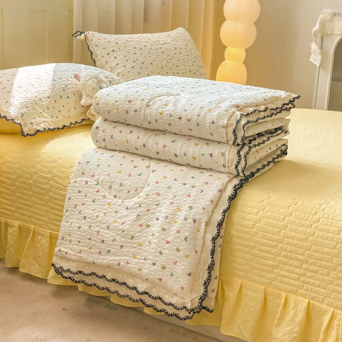 91家纺网 家纺一手货源 找家纺 （总）慕希家纺 2026新款云感泡芙棉夏被夏凉被空调被四件套