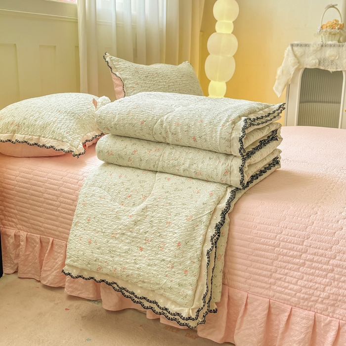 91家纺网 家纺一手货源 找家纺 （总）慕希家纺 2026新款云感泡芙棉夏被夏凉被空调被四件套