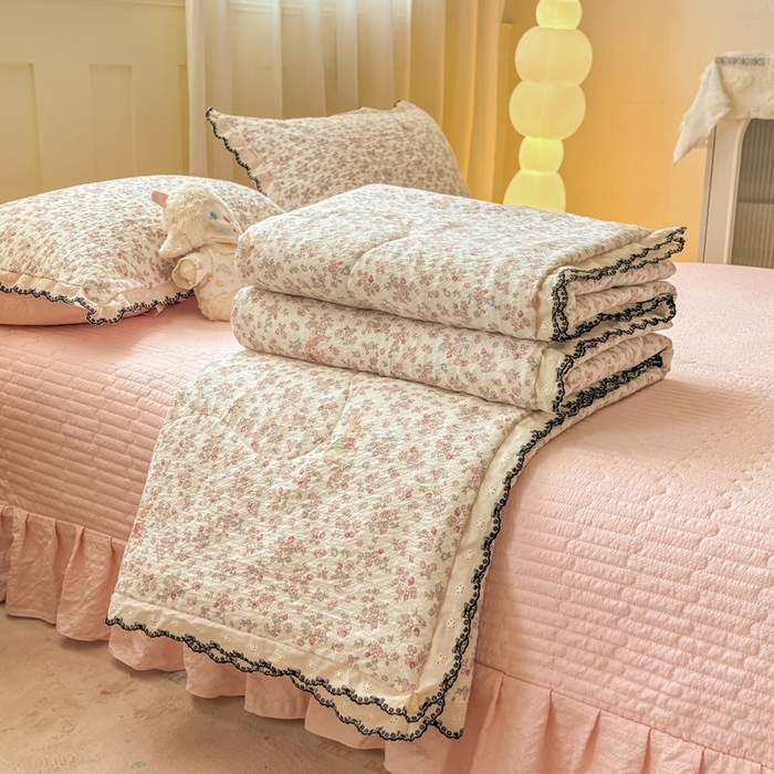 91家纺网 家纺一手货源 找家纺 （总）慕希家纺 2026新款云感泡芙棉夏被夏凉被空调被四件套