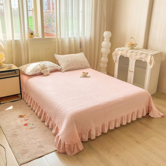 91家纺网 家纺一手货源 找家纺 慕希家纺 2026新款云感泡芙棉夏被夏凉被空调被四件套 爱如星辰