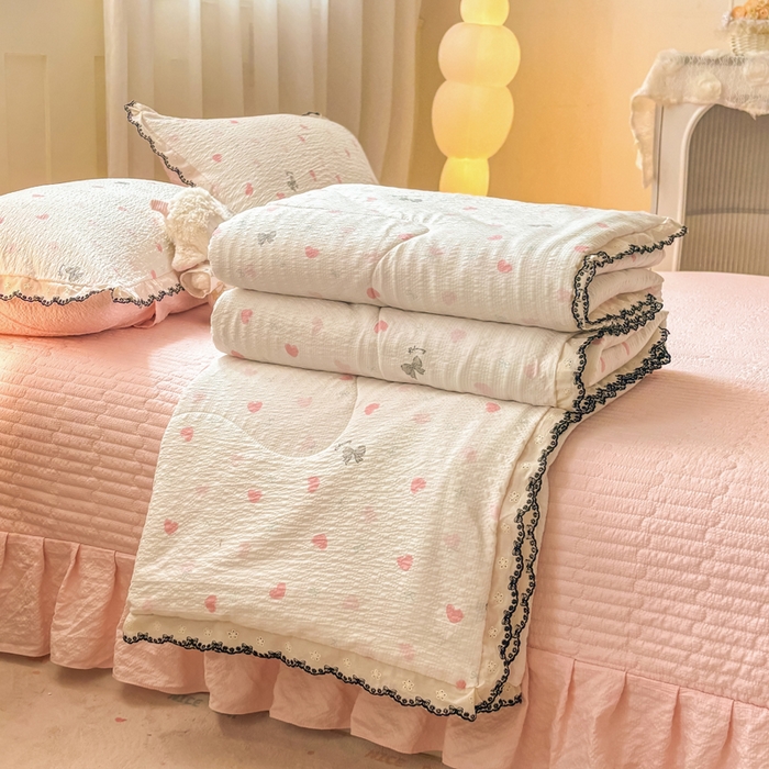 慕希家纺 2026新款云感泡芙棉夏被夏凉被空调被四件套 爱如星辰