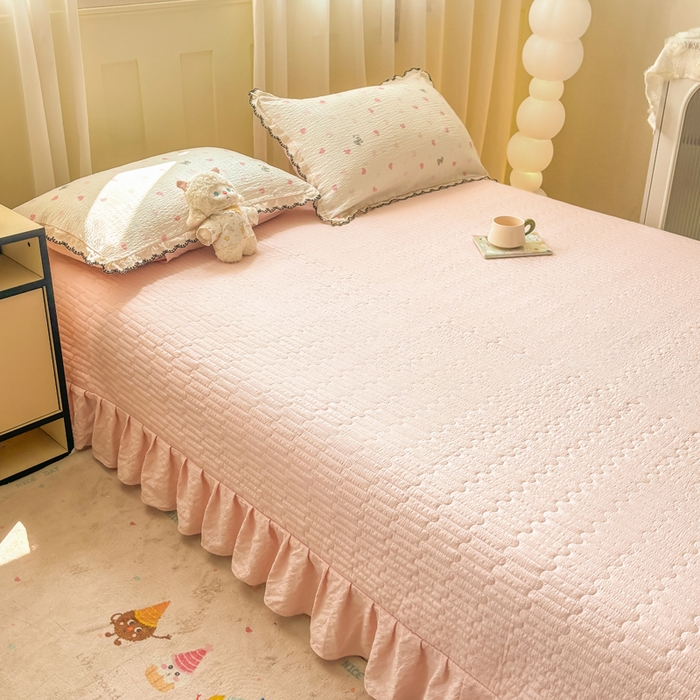 91家纺网 家纺一手货源 找家纺 慕希家纺 2026新款云感泡芙棉夏被夏凉被空调被四件套 爱如星辰