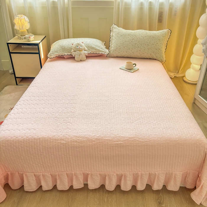 91家纺网 家纺一手货源 找家纺 慕希家纺 2026新款云感泡芙棉夏被夏凉被空调被四件套 清新物语