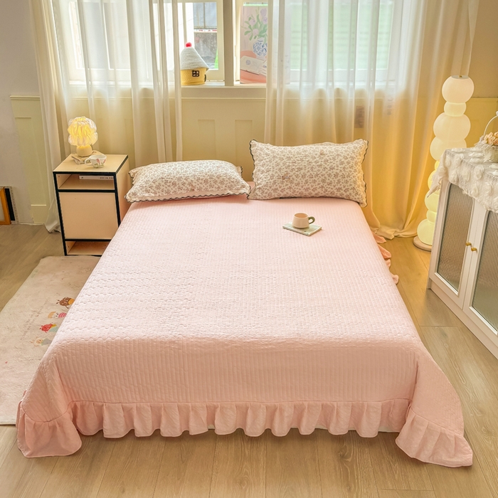 91家纺网 家纺一手货源 找家纺 慕希家纺 2026新款云感泡芙棉夏被夏凉被空调被四件套 甜梦兔