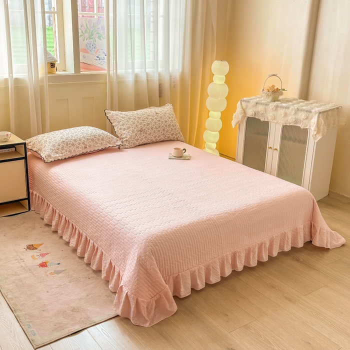 91家纺网 家纺一手货源 找家纺 慕希家纺 2026新款云感泡芙棉夏被夏凉被空调被四件套 甜梦兔