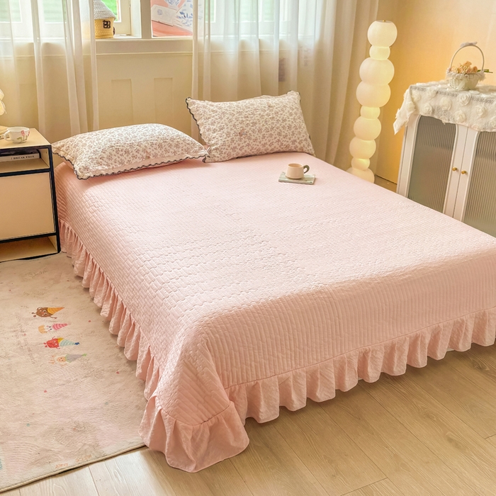 91家纺网 家纺一手货源 找家纺 慕希家纺 2026新款云感泡芙棉夏被夏凉被空调被四件套 甜梦兔