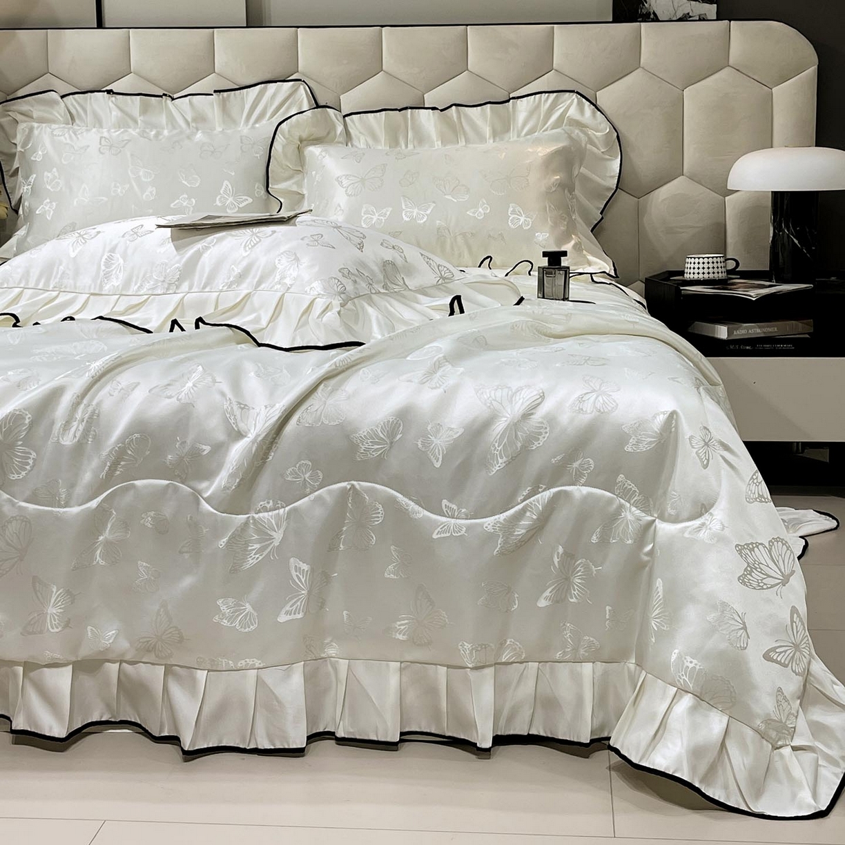 91家纺网 家纺一手货源 找家纺 （总）慕希家纺 2026新款水洗真丝提花夏被夏凉被空调被-蝶序系列