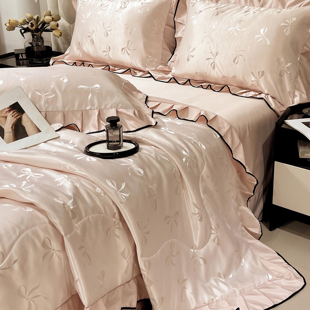 91家纺网 家纺一手货源 找家纺 （总）慕希家纺 2026新款水洗真丝提花夏被夏凉被空调被-蝶序系列