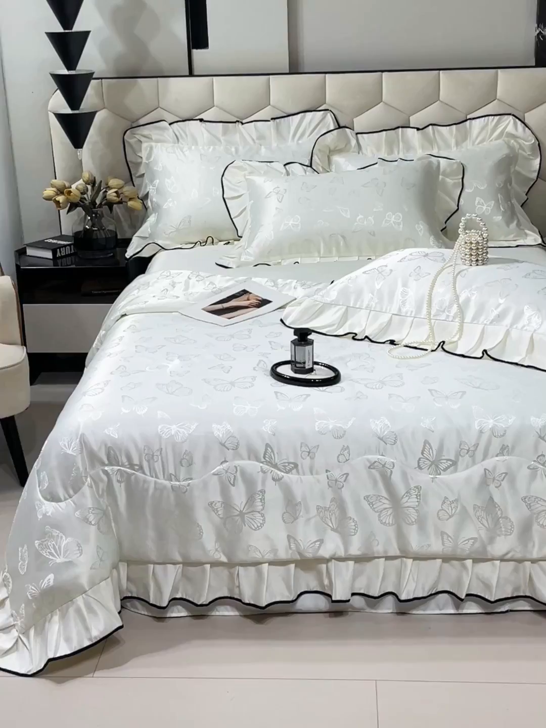 91家纺网 家纺一手货源 找家纺 （总）慕希家纺 2026新款水洗真丝提花夏被夏凉被空调被-蝶序系列