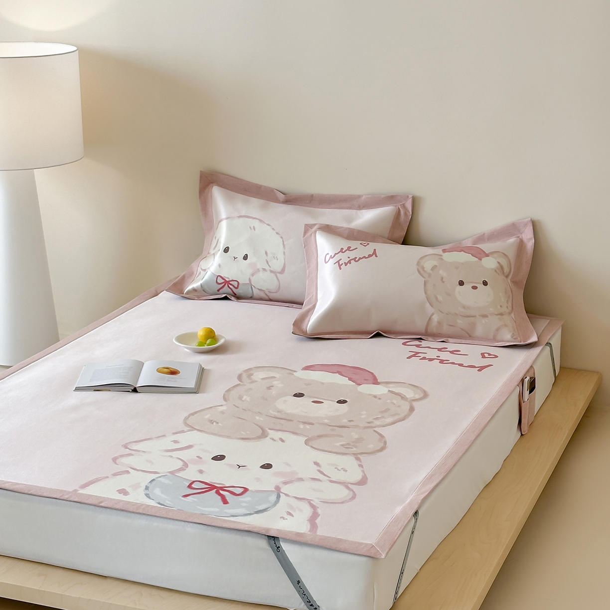 91家纺网 家纺一手货源 找家纺 （总）JUICY 橘滋家纺 2026新款高端A类原创设计卡通数码印花冰丝席凉席