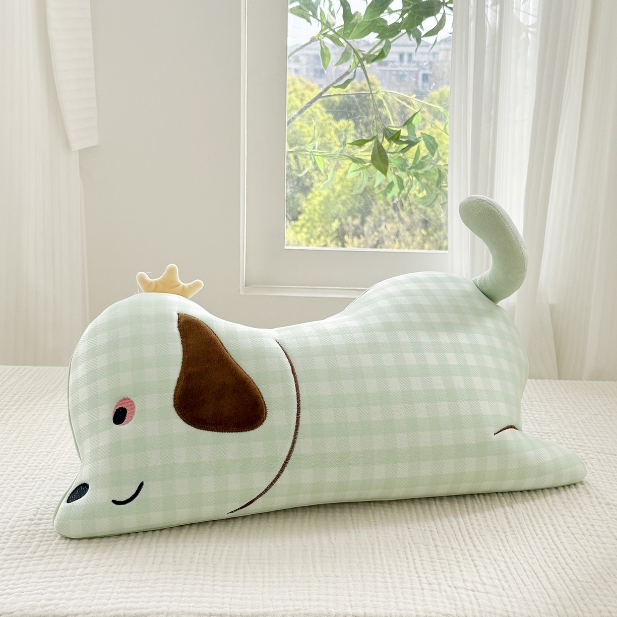 91家纺网 家纺一手货源 找家纺 （总）蔻眠 凉感丝卡通刺绣荞麦护颈枕夏季凉豆豆儿童枕芯学生枕头