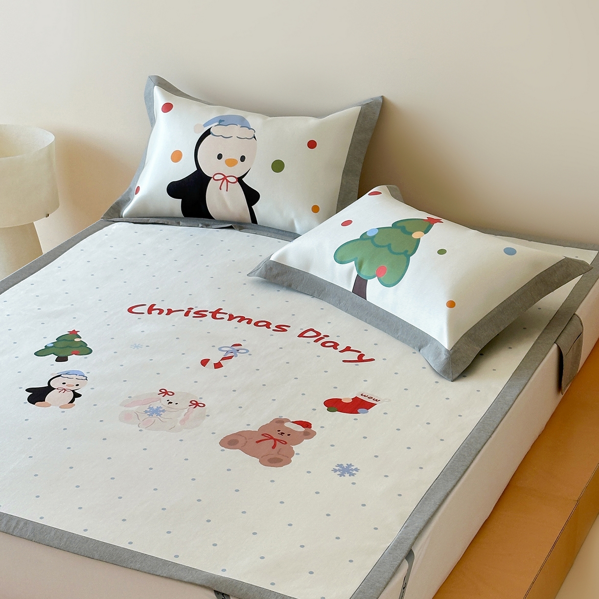 91家纺网 家纺一手货源 找家纺 （总）JUICY 橘滋家纺 2026新款高端A类原创设计卡通数码印花冰丝席凉席