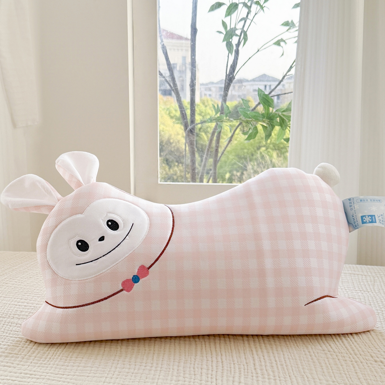 91家纺网 家纺一手货源 找家纺 （总）蔻眠 凉感丝卡通刺绣荞麦护颈枕夏季凉豆豆儿童枕芯学生枕头