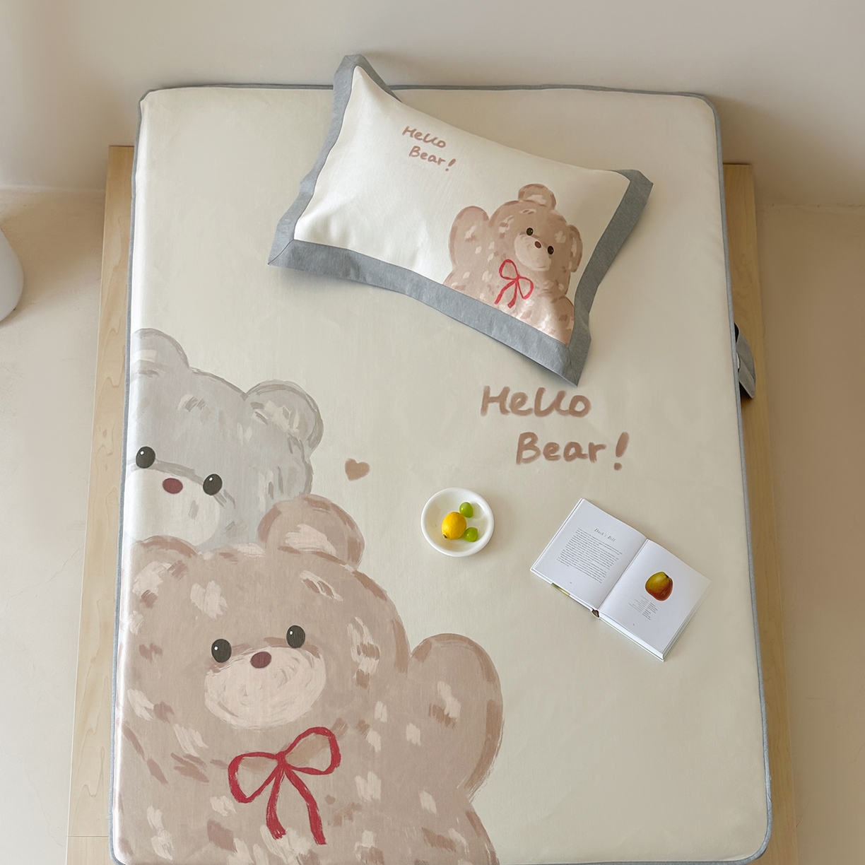 91家纺网 家纺一手货源 找家纺 （总）JUICY 橘滋家纺 2026新款高端A类原创设计卡通数码印花冰丝席凉席