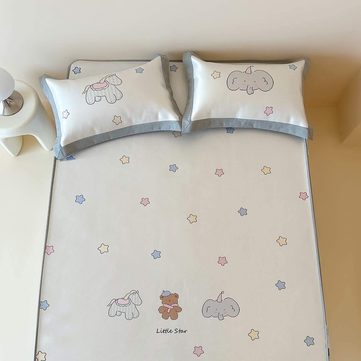 JUICY 橘滋家纺 2026新款高端A类原创设计卡通数码印花冰丝席凉席 床笠款晚安