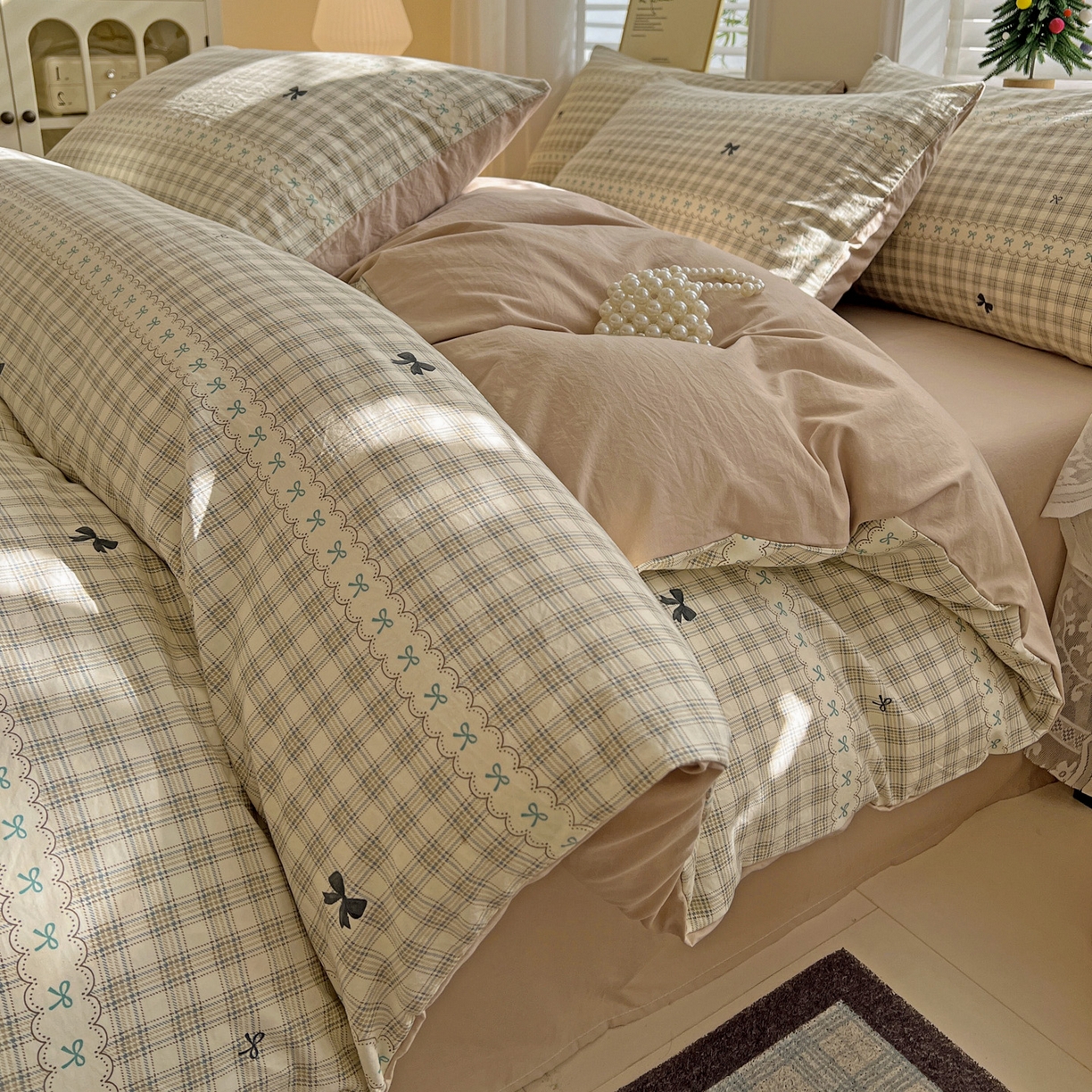 91家纺网 家纺一手货源 找家纺 （总）温眠家纺 2026新款A类古法水洗仿棉云感棉加厚四件套