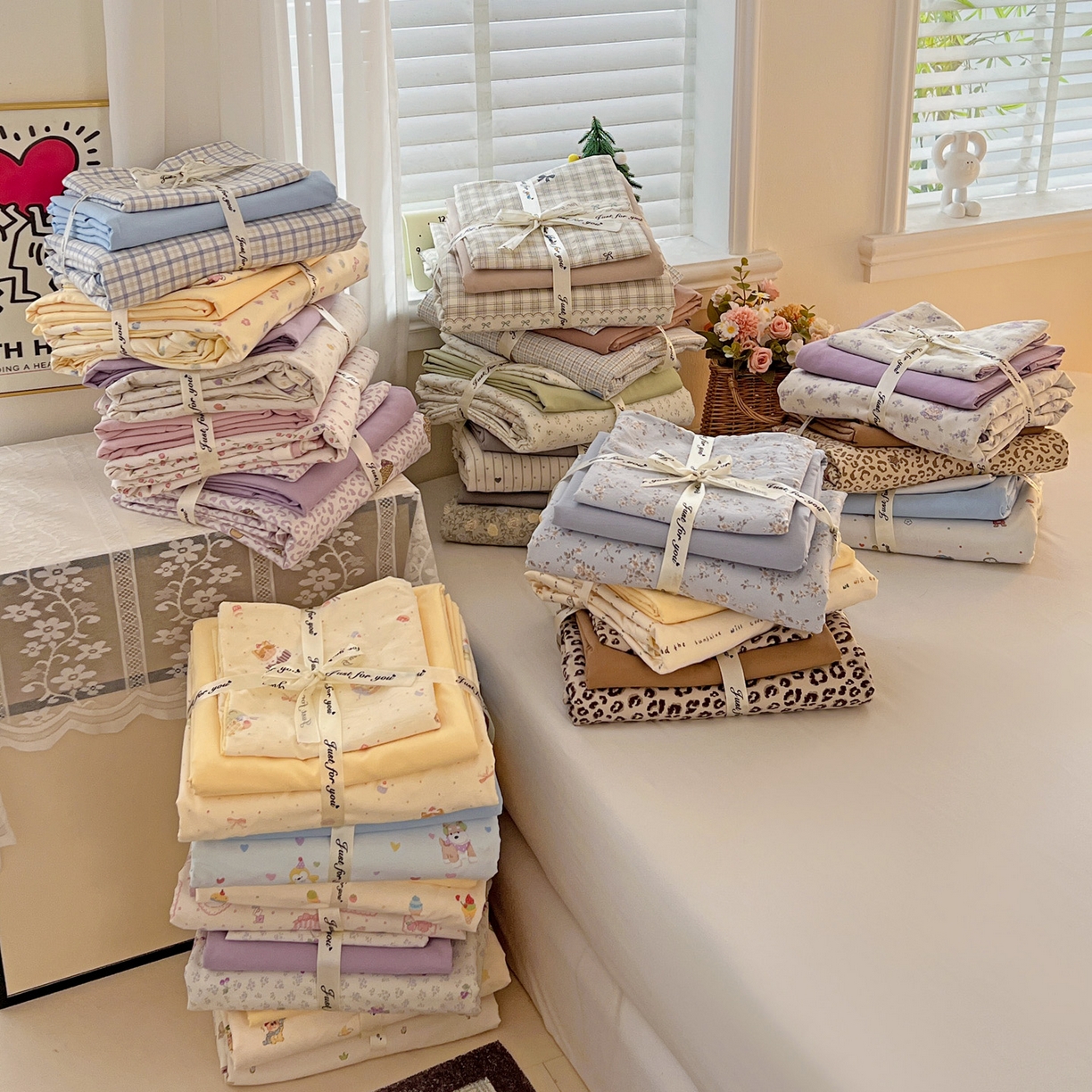 91家纺网 家纺一手货源 找家纺 （总）温眠家纺 2026新款A类古法水洗仿棉云感棉加厚四件套