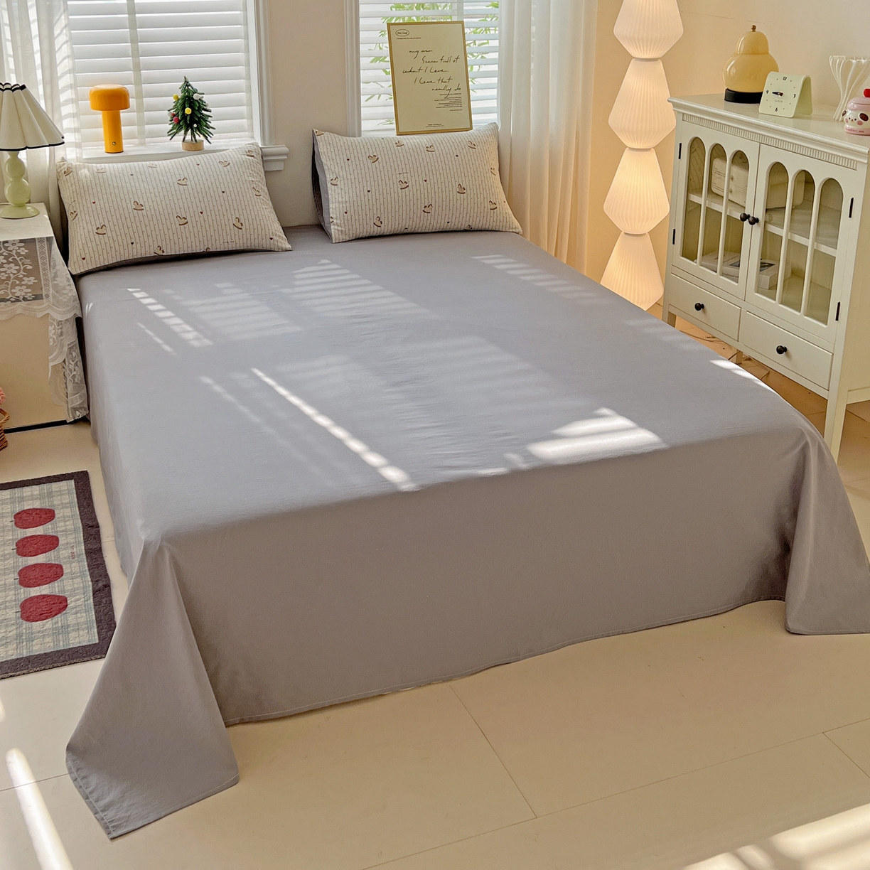 91家纺网 家纺一手货源 找家纺 温眠家纺 2026新款A类古法水洗仿棉云感棉加厚四件套 木马乐园