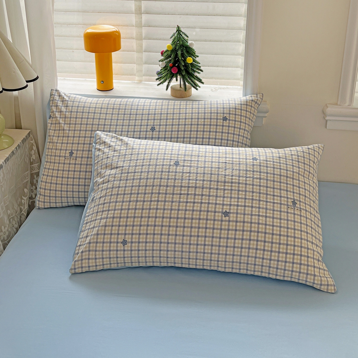 91家纺网 家纺一手货源 找家纺 温眠家纺 2026新款A类古法水洗仿棉云感棉加厚四件套 愿落星河