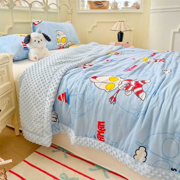 91家纺网 家纺一手货源 找家纺 （总）名兮 2026新款A类经典奥特曼豆豆被夏凉被夏被空调被