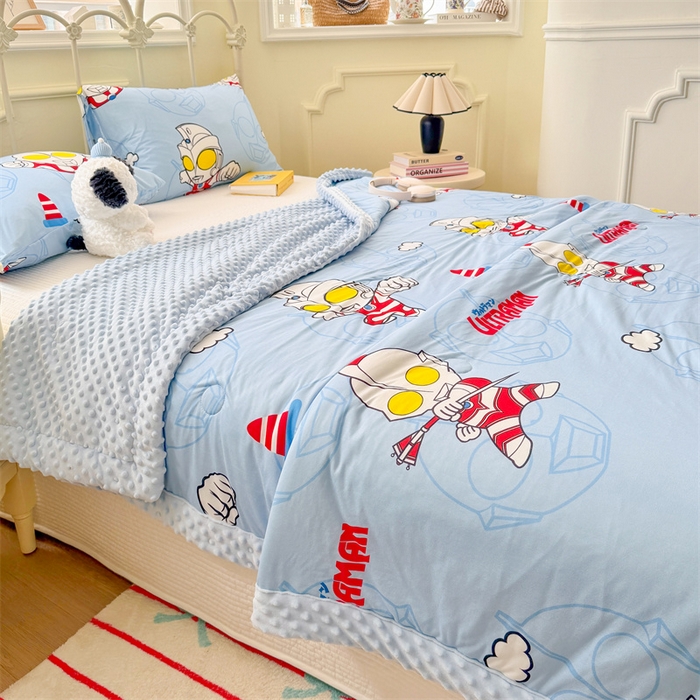 91家纺网 家纺一手货源 找家纺 （总）名兮 2026新款A类经典奥特曼豆豆被夏凉被夏被空调被