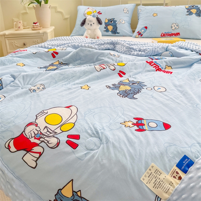 91家纺网 家纺一手货源 找家纺 名兮 2026新款A类经典奥特曼豆豆被夏凉被夏被空调被 豆豆被-奥特勇士