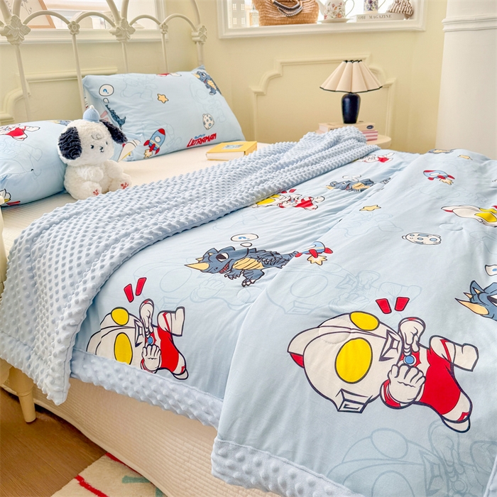 91家纺网 家纺一手货源 找家纺 名兮 2026新款A类经典奥特曼豆豆被夏凉被夏被空调被 豆豆被-奥特勇士