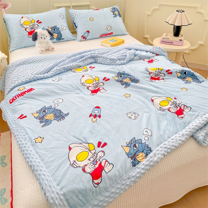 91家纺网 家纺一手货源 找家纺 名兮 2026新款A类经典奥特曼豆豆被夏凉被夏被空调被 豆豆被-奥特勇士