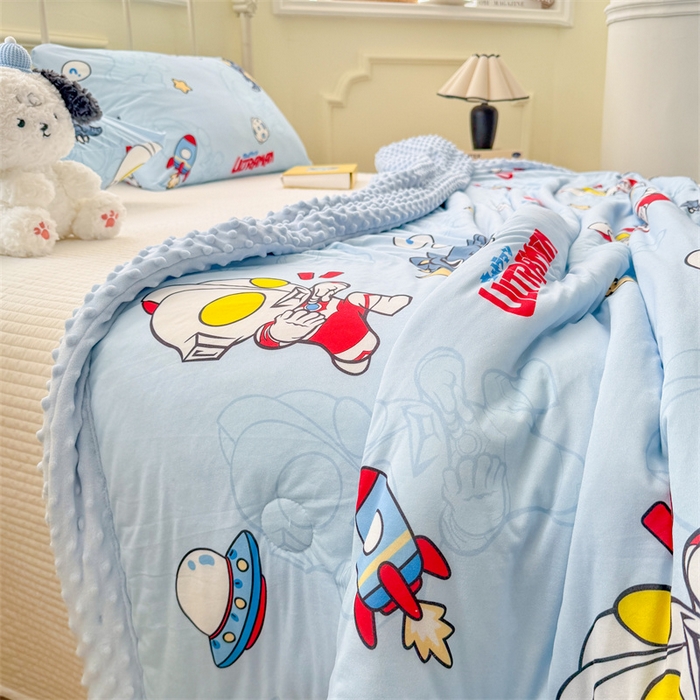 91家纺网 家纺一手货源 找家纺 名兮 2026新款A类经典奥特曼豆豆被夏凉被夏被空调被 豆豆被-奥特勇士
