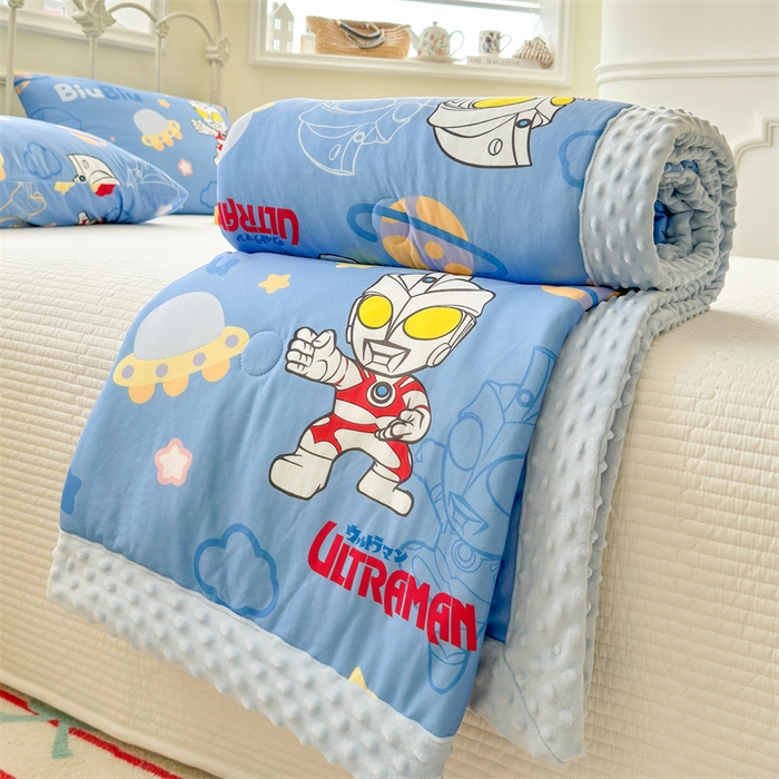 91家纺网 家纺一手货源 找家纺 名兮 2026新款A类经典奥特曼豆豆被夏凉被夏被空调被 豆豆被-光线王子