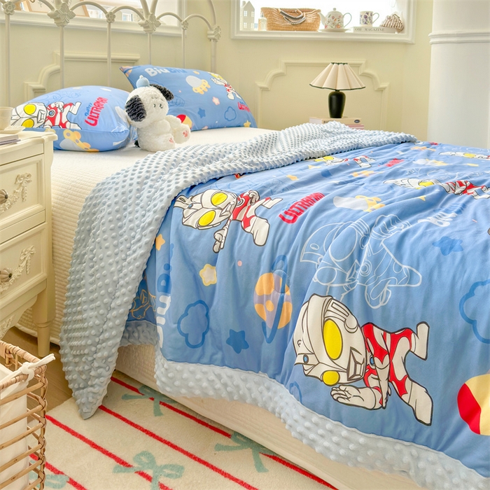 91家纺网 家纺一手货源 找家纺 名兮 2026新款A类经典奥特曼豆豆被夏凉被夏被空调被 豆豆被-光线王子