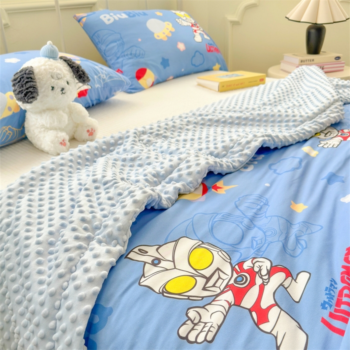 91家纺网 家纺一手货源 找家纺 名兮 2026新款A类经典奥特曼豆豆被夏凉被夏被空调被 豆豆被-光线王子