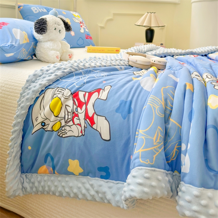 91家纺网 家纺一手货源 找家纺 名兮 2026新款A类经典奥特曼豆豆被夏凉被夏被空调被 豆豆被-光线王子