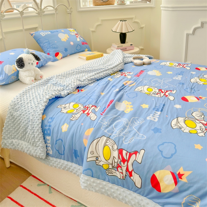 91家纺网 家纺一手货源 找家纺 名兮 2026新款A类经典奥特曼豆豆被夏凉被夏被空调被 豆豆被-光线王子