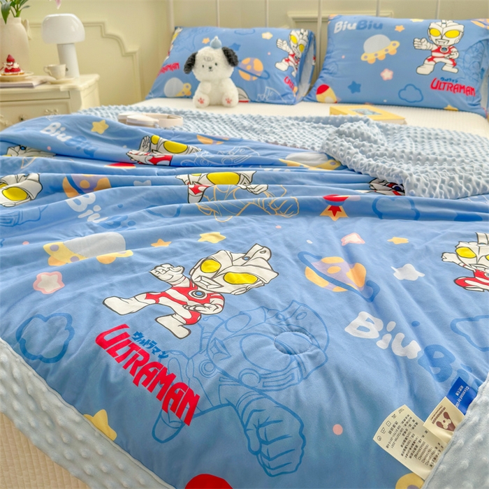 91家纺网 家纺一手货源 找家纺 名兮 2026新款A类经典奥特曼豆豆被夏凉被夏被空调被 豆豆被-光线王子