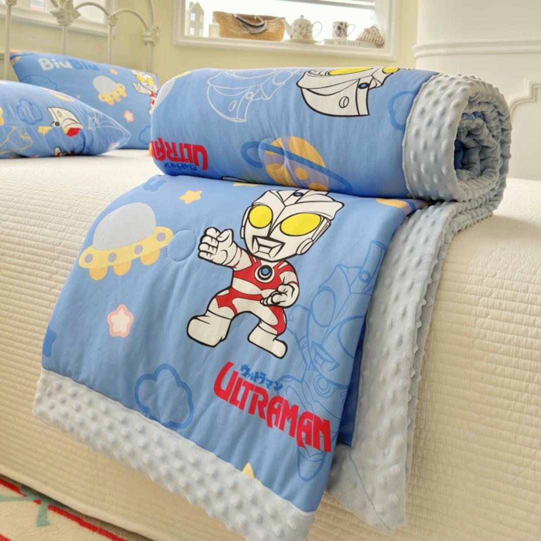 91家纺网 家纺一手货源 找家纺 名兮 2026新款A类经典奥特曼豆豆被夏凉被夏被空调被 豆豆被-光线王子