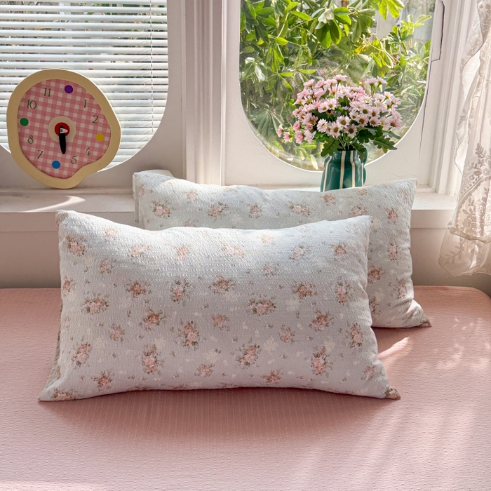 91家纺网 家纺一手货源 找家纺 小桃姐家纺 2026新款泡芙棉双层纱夏被空调被四件套小清新泡泡纱夏被卡通夏凉被空调被 晚风